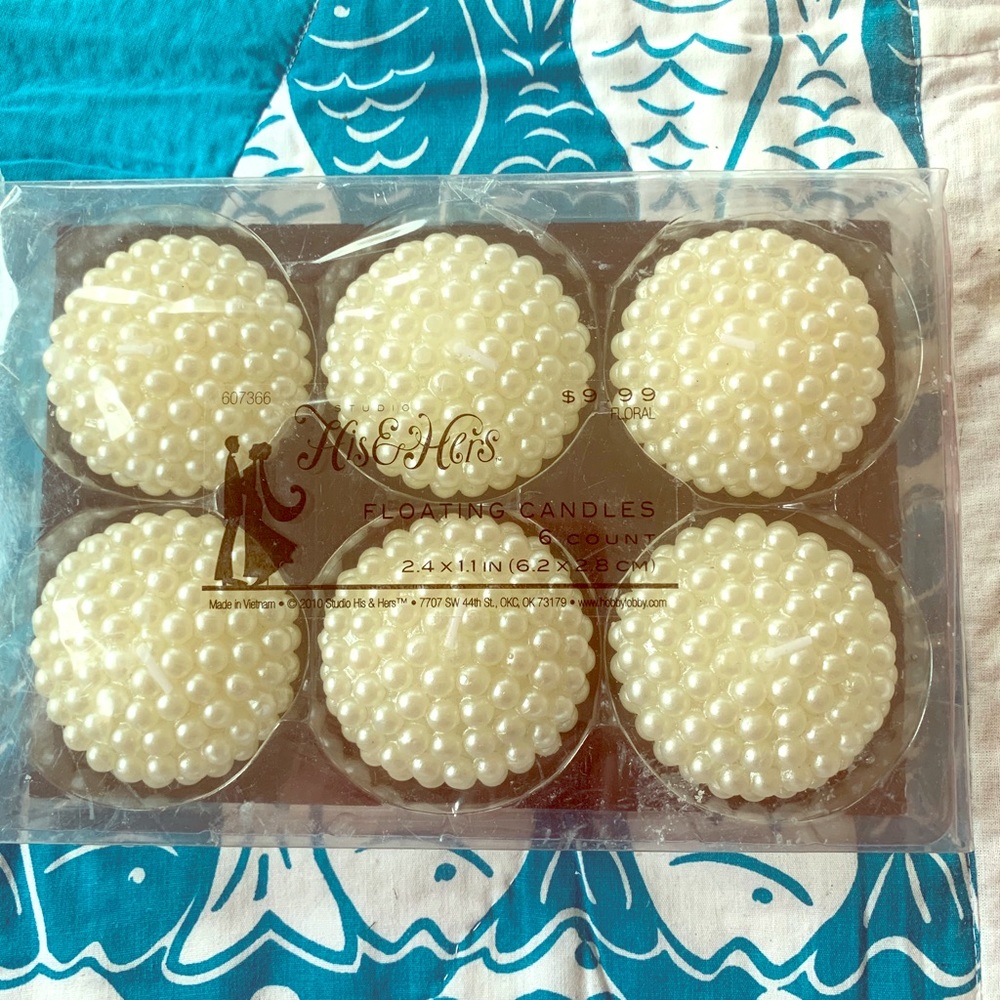 2 1/2 inch floating pearl candles